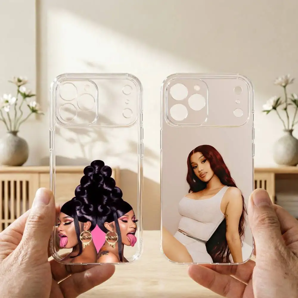 R-Rapper C-Cardi B Phone Case Transparent Silicone Soft For iPhone 17 16 15 14 13 12 11 Mini Pro Max Plus Gift