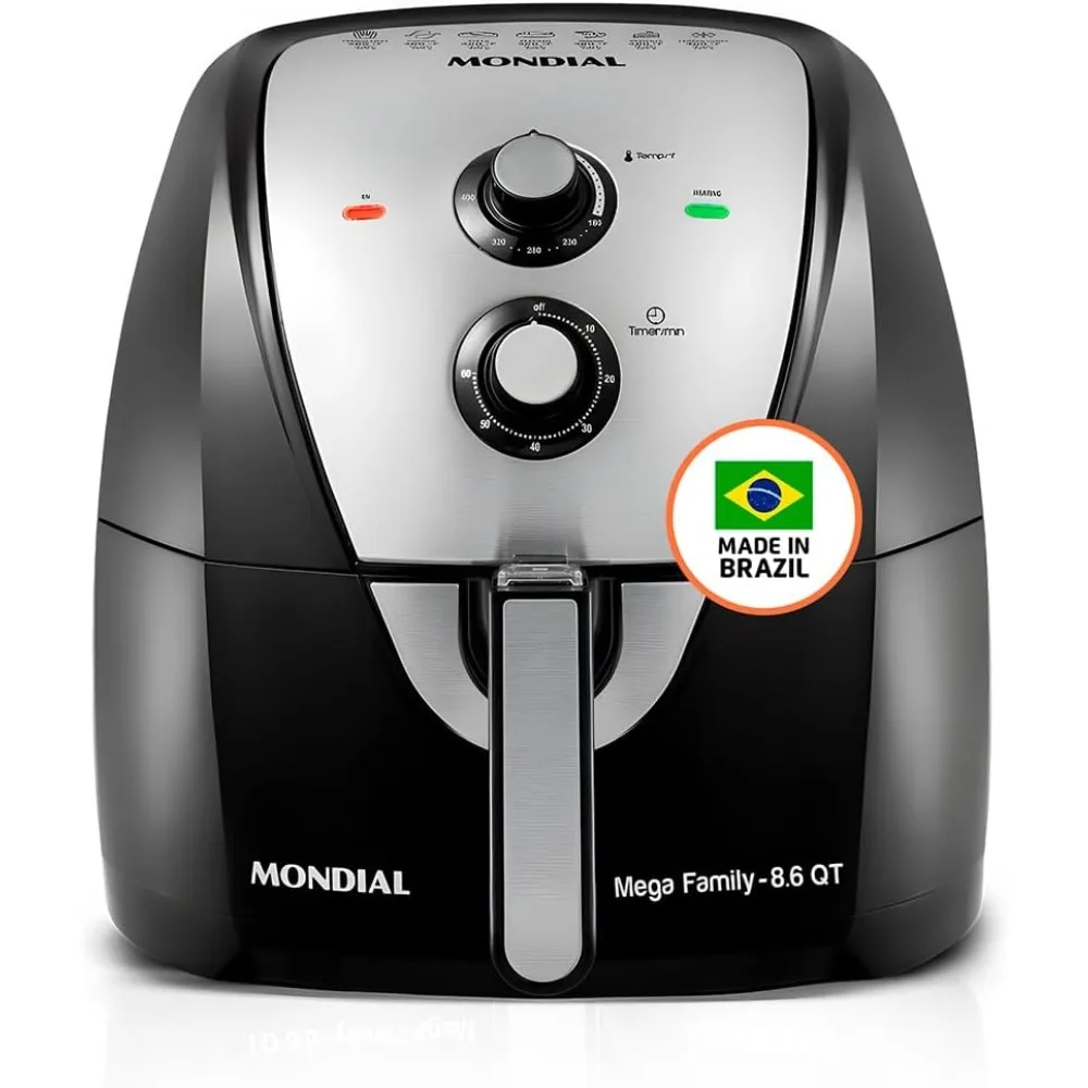 Air Fryer - 8.6 Quart Extra-Large Air Fryer, 2 Simple Dial Controls, 1800 Watts - Quick Heat Circulation Technology