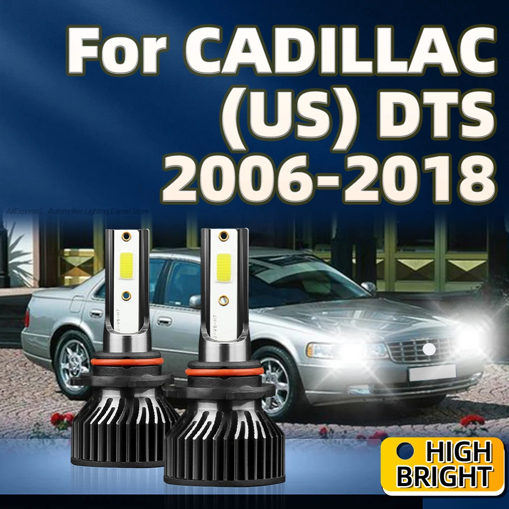 

2 шт., автомобильные турбо-лампы 6000 лм 9005 K 2006 HB3 для CADILLAC (US) DTS 2007 2008 2009 2010 2011 2012 2013 2014 2018-