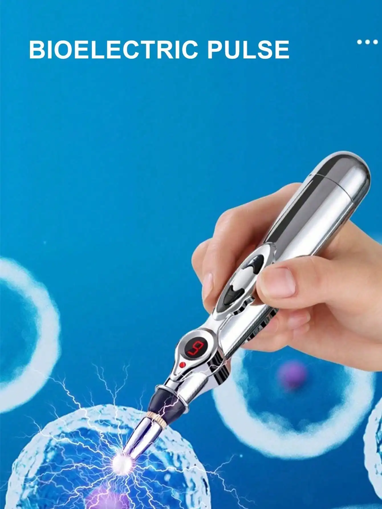 

Новая электронная акупунктурная ручка 2026 года для снятия боли, массажа точек и стимуляции меридианов. Использует батарейки.