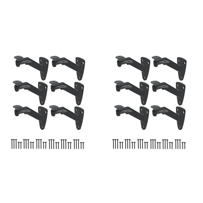

ABVS Hand Rail Brackets For Stairs- 12 Pcs Handrail Brackets For Indoor Stairs Or Outdoor Stairs Support