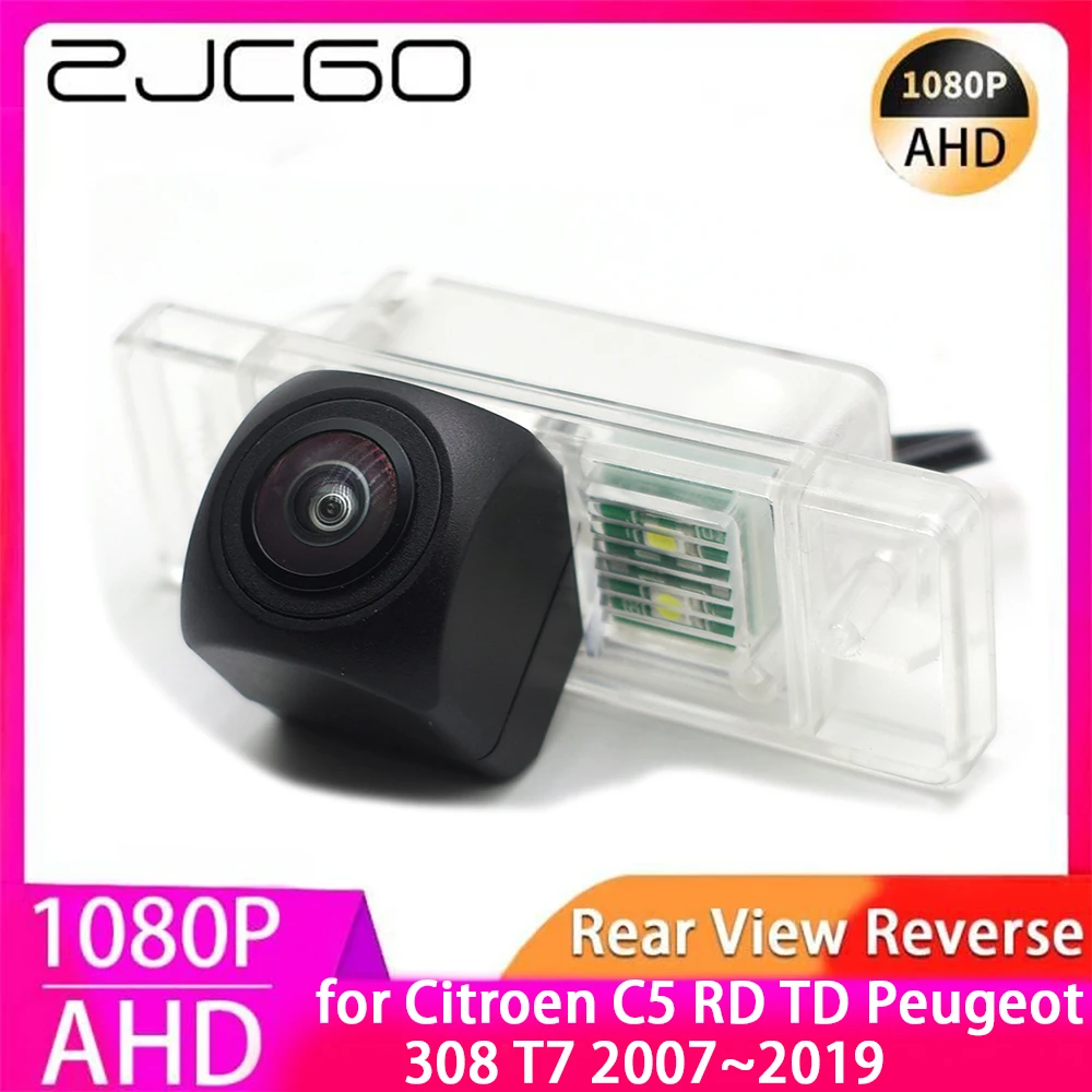 ZJCGO AHD 1080P Parking Back up Car Rear View Camera for Citroen C5 RD TD Peugeot 308 T7 2007~2019