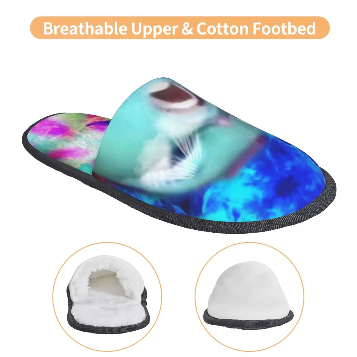 Benutzer definierte Druck Frauen oo yeah Bibble Meme Haus Hausschuhe gemütlich warm Cartoon niedlichen Memory Foam flauschigen Pantoffel Indoor Outdoor Schuhe