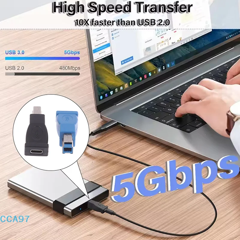 

Многофункциональный разъем типа C «мама» — «папа» USB 3.0 B; Подходит для принтера, сканера и ноутбука — внешнего жесткого диска