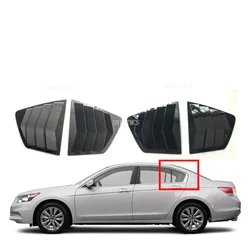 Fit For Honda Accord 8th Sedan 2008-2013 Car Rear Louver Window Side Shutter Cover Trim Sticker Vent Scoop ABS Carbon Fiber