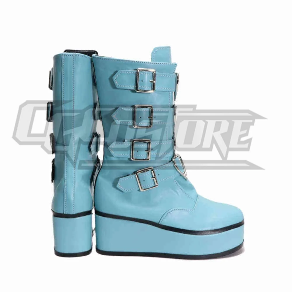 Shiranami Ramune Vtuber Cosplay Schuhe Stiefel für Männer Unisex Anime Charakter Kostüme Schuhe ACS-6104