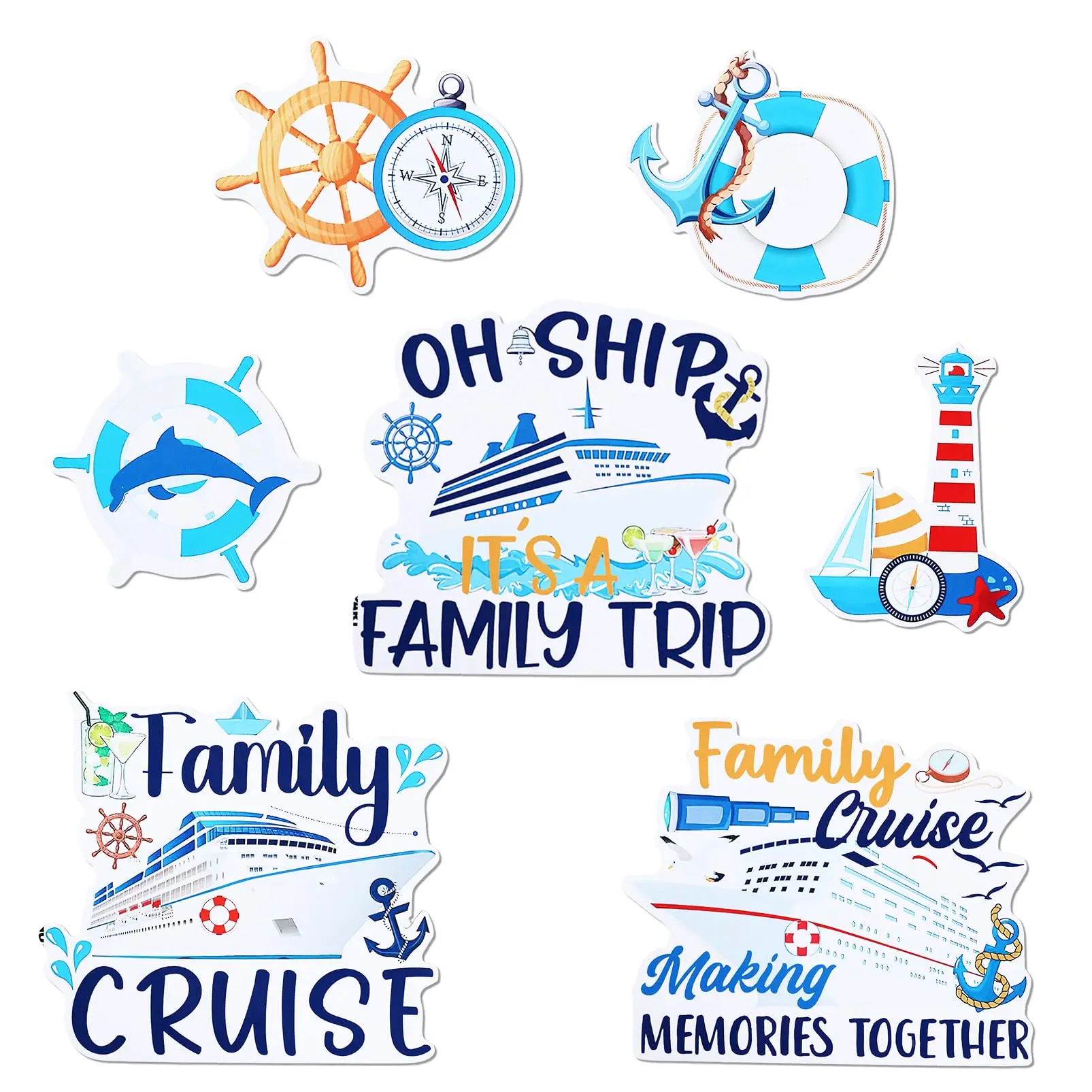 

Cruise Door Decorations Magnetic,Family Trip Magnet Stickers for Fridge Refrigerator Carnival Cruise Cabin Party Favors Supplies