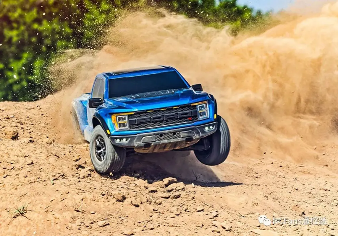 TRAXXAS Raptor R simulación de tamaño completo 1:10, Ford Raptor F150, control remoto, camión corto, vehículo todoterreno 101076, 4, regalo