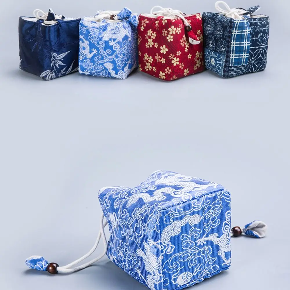 Multi-usage Travel Teaware Storage Bag Antique Teacup Tea Pot Cloth Bag Tea Cup Organizer Protective Cover Travel Essentials