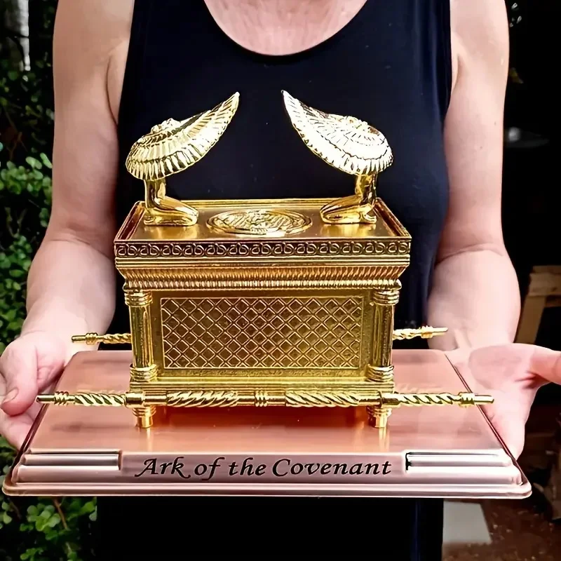 Statue Covenant Ark Gilded Copper Brackets Jerusalem Reproduction Jewish Statue Testimony Jewish Gift