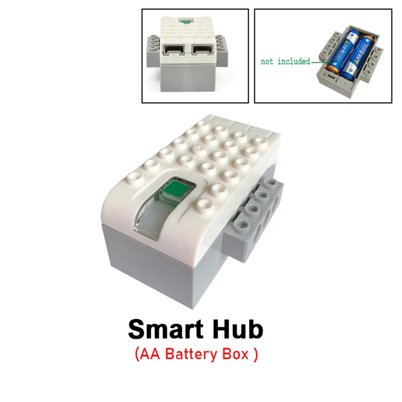 Hurtownia 1/5/10 szt. Części elektroniczne WeDo 2.0 Smart Hub pasujące do zestawu podstawowego 45300, 45301, 19071, klasyczny hub z klocków, zabawki robotyczne, prezent