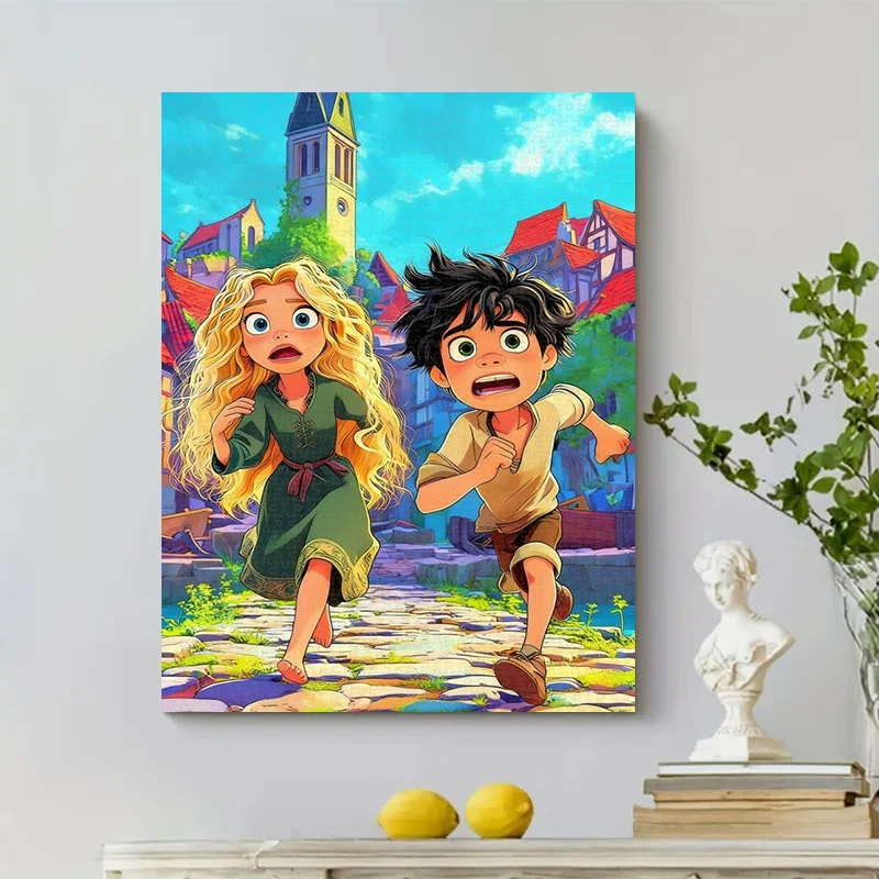 Puzzle de ville de conte de fées pour Couple, 1000 pièces, adapté aux adultes, aux familles et aux joueurs, jeu Portable de taquinerie, bricolage avec Re