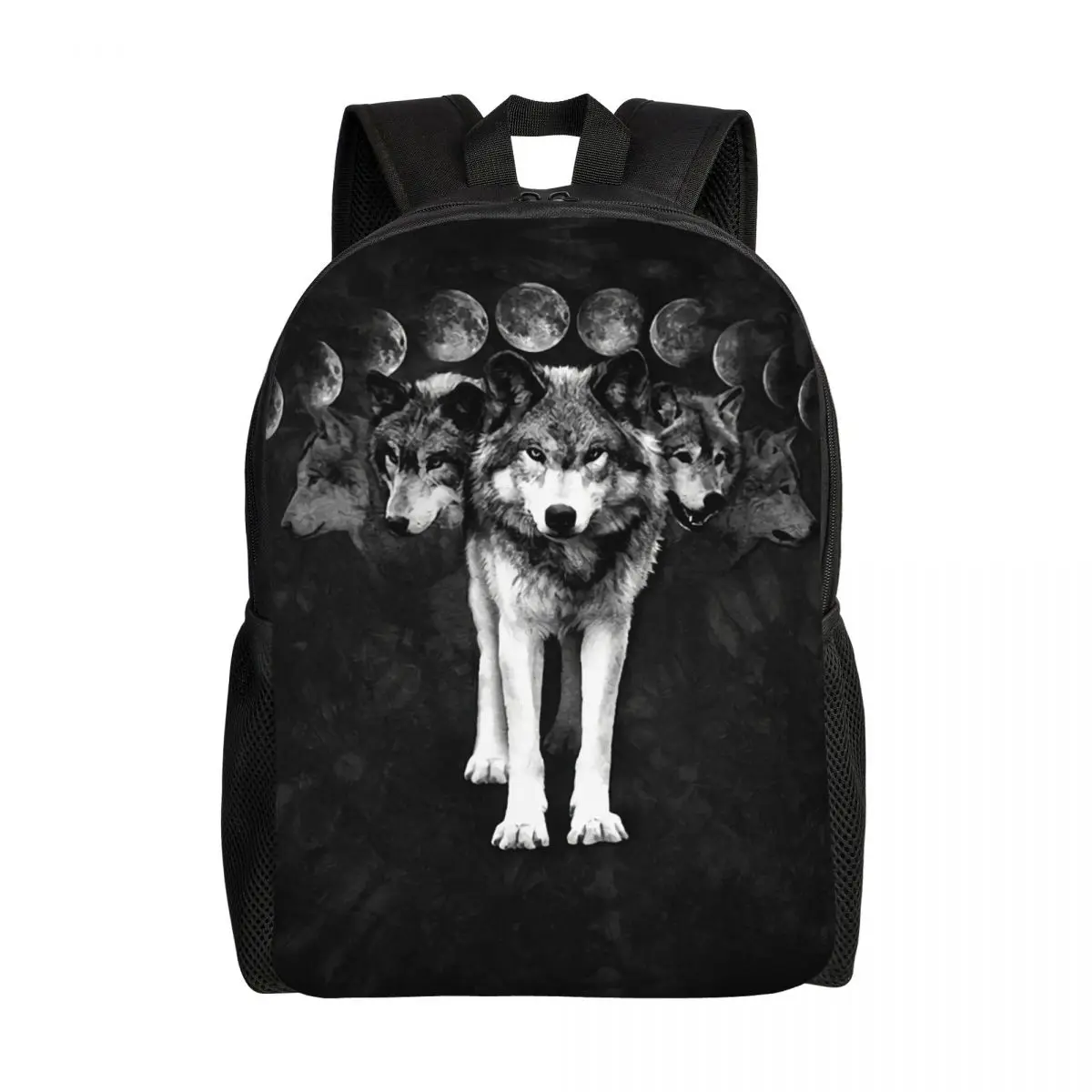 Animal Spirit Guides Backpacks for Men Women Water Resistant College School Wolf Family Bag Print Bookbag