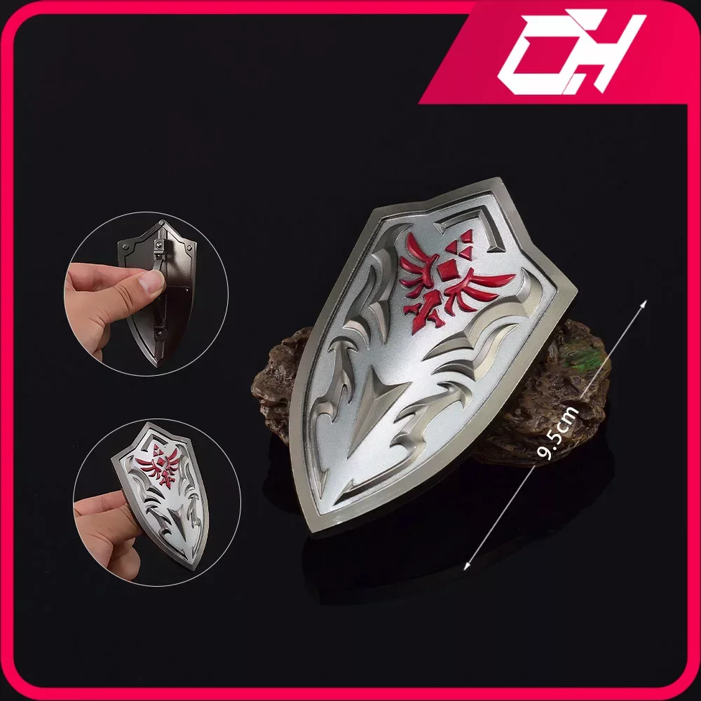 The Fantasy Weapon Link Royal Guard's Shield Game Periphery 10cm Metal Weapon Model Ornament Collection Crafts  Gifts Toys Boys