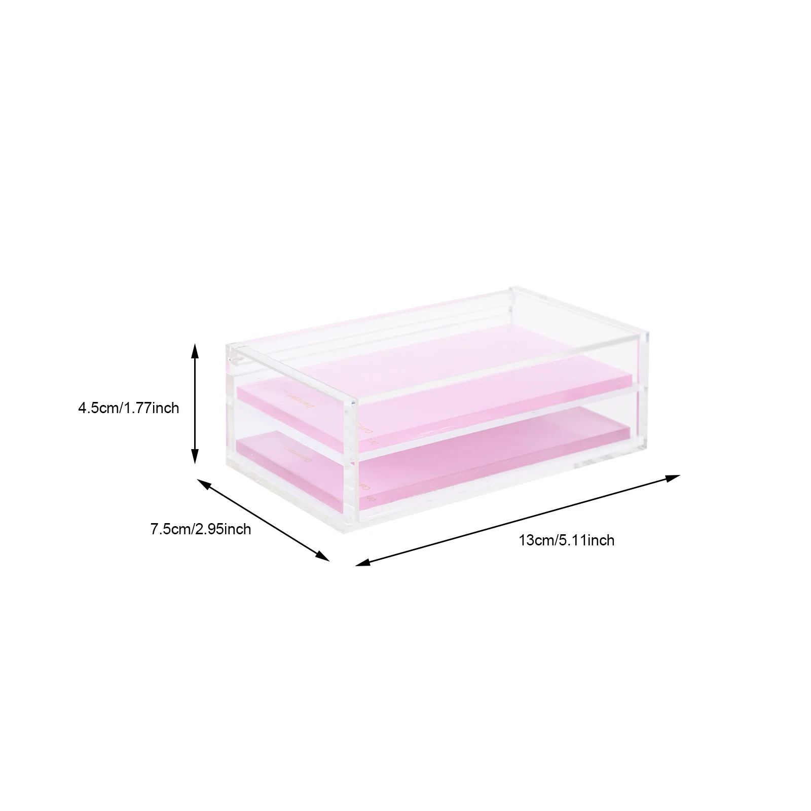 صندوق تخزين الرموش من الأكريليك علبة رموش صناعية فارغة منظم شفاف للنساء والفتيات صندوق تعبئة الرموش في صالونات التجميل #3