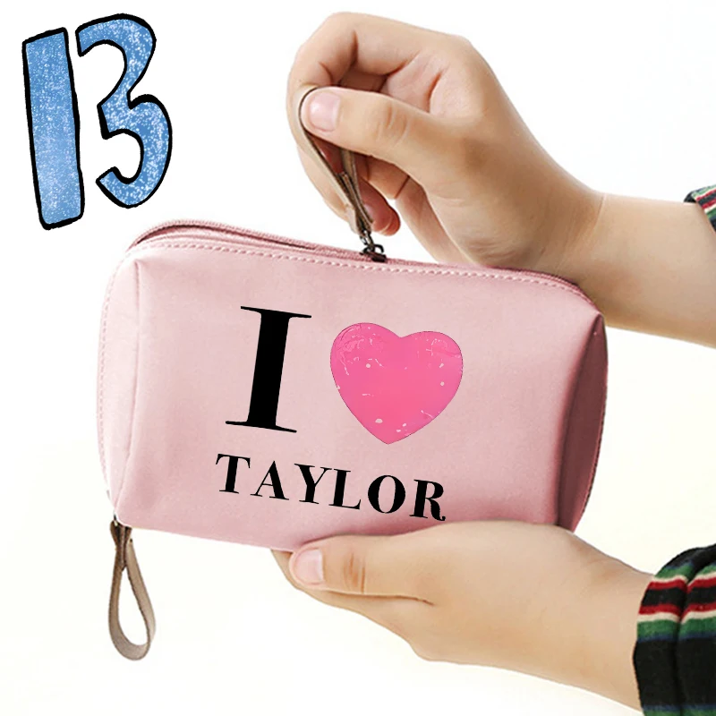 

Taylors Swifts Women's Cosmetic Bag Double Zipper Popular Singers Merch Makeup Brushes Bags Fashion Lipstick Storage Pouch