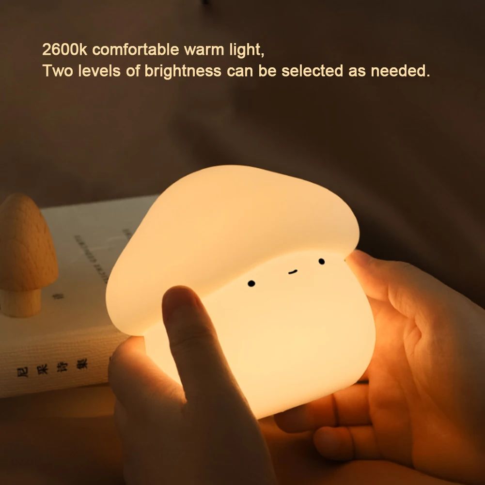 Pumpkin LED Night Light Cute Silicone Lamp Touch Switch USB Rechargeable 30 Minute Timed Shutdown 3 Gear Dimmable Mood Light