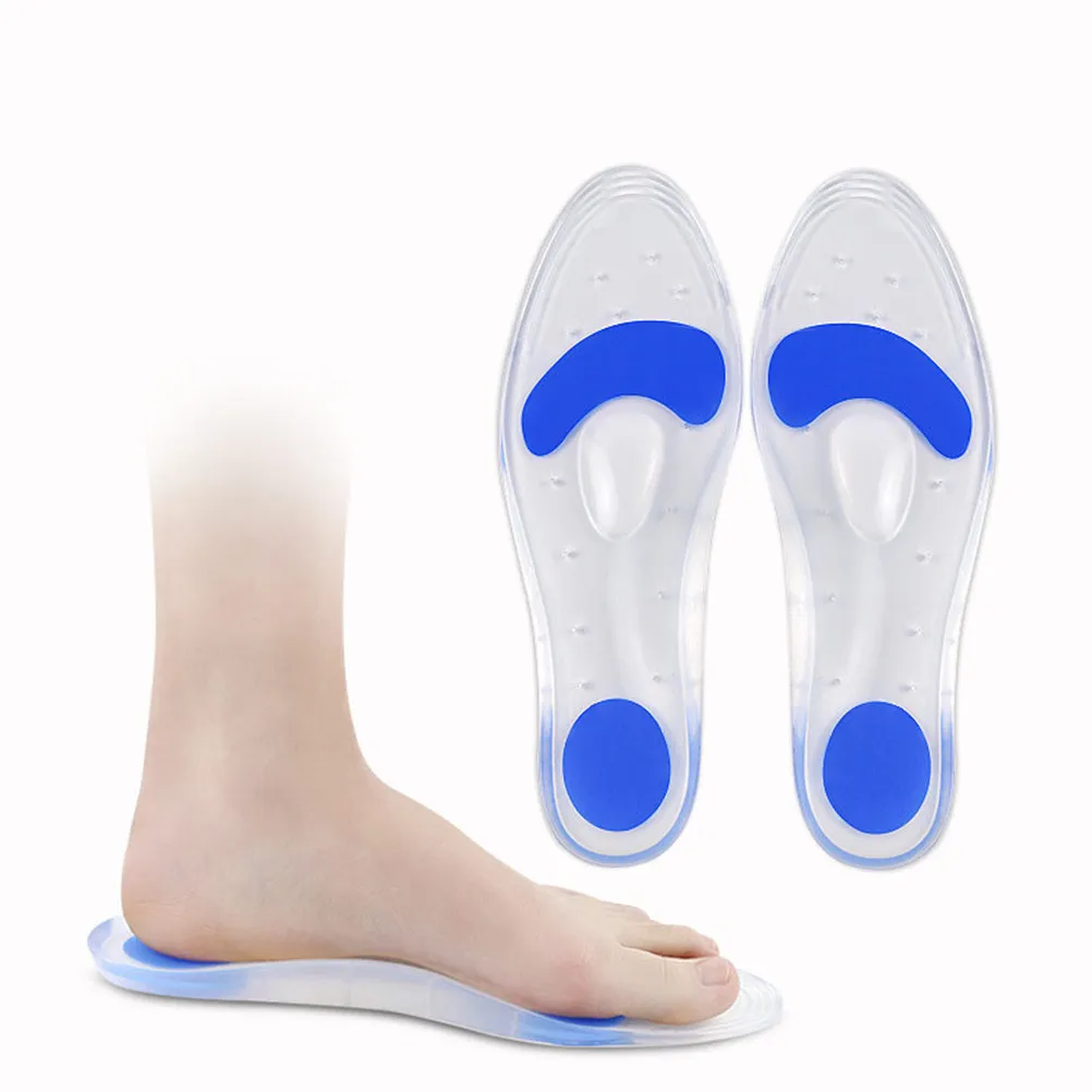 Silicone Insoles Sports Shoe Cushions Foot Care Massager S Relieves Pressure Enhances Motion Control Durable Practical