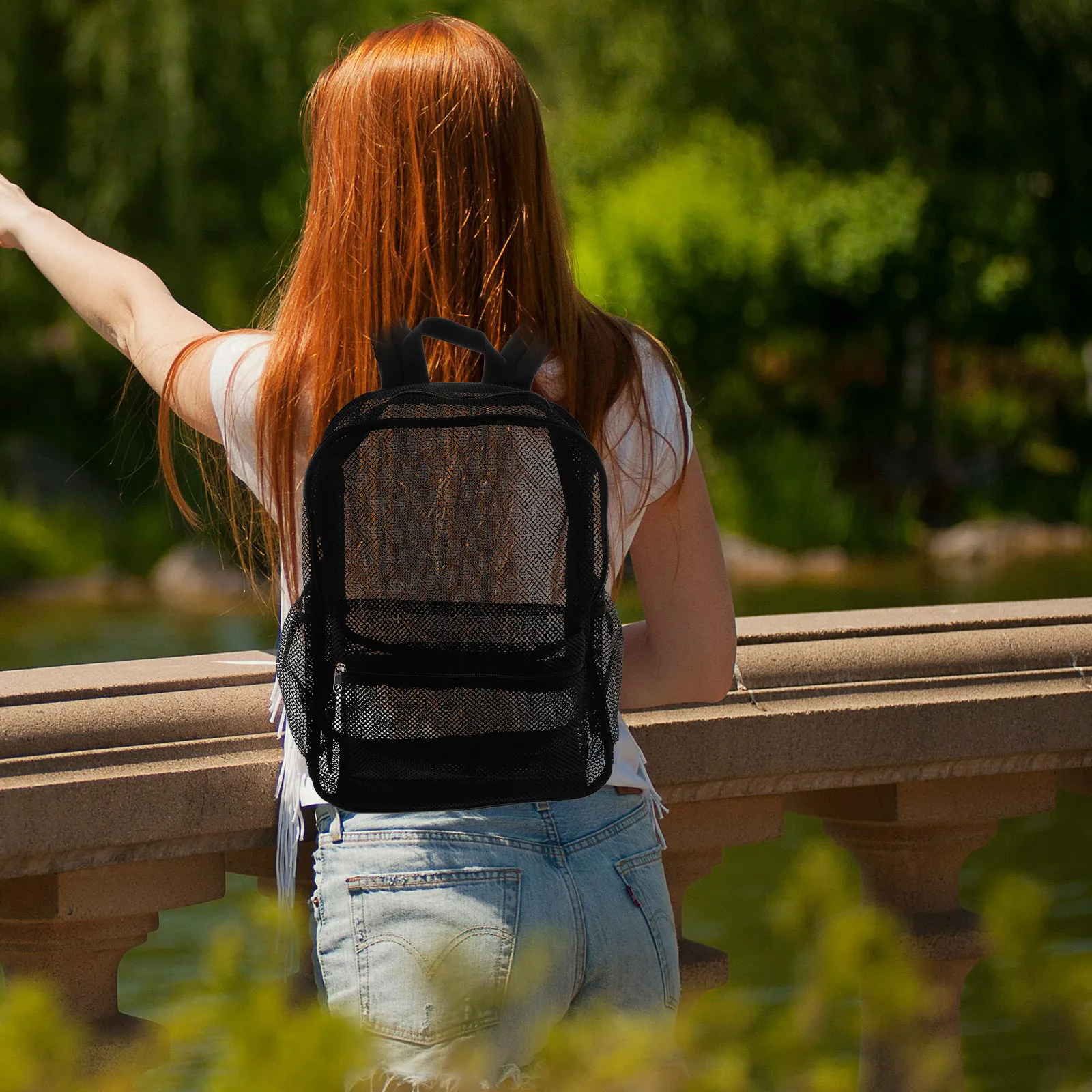 

Large Capacity Breathable Mesh Backpack Heavy Duty Lightweight Hiking Travel Outdoor Sports Bag Ergonomic Design Comfortable