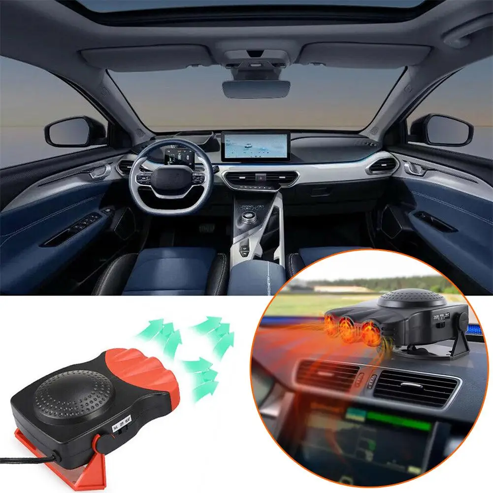 12V 150W přenosné auto ohřívač 2 v 1 ohřev fanoušek windshield s náležitosti defroster cigareta auto světlejší demister N8X9