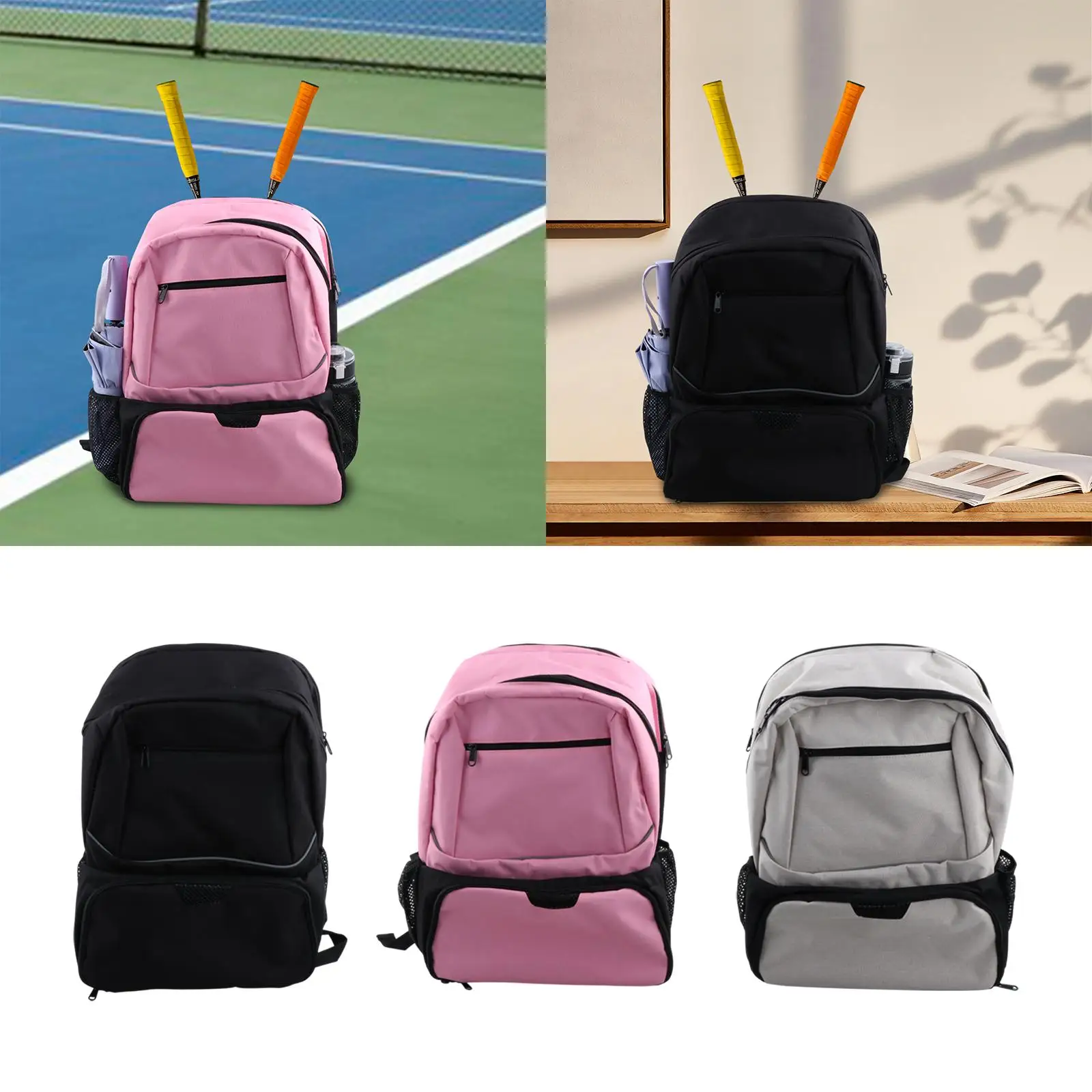 

Badminton Backpack Tennis Bag Adjustable Shoulder Straps with Shoe Compartment Tennis Backpack for Outdoor Gym Travel Laptop