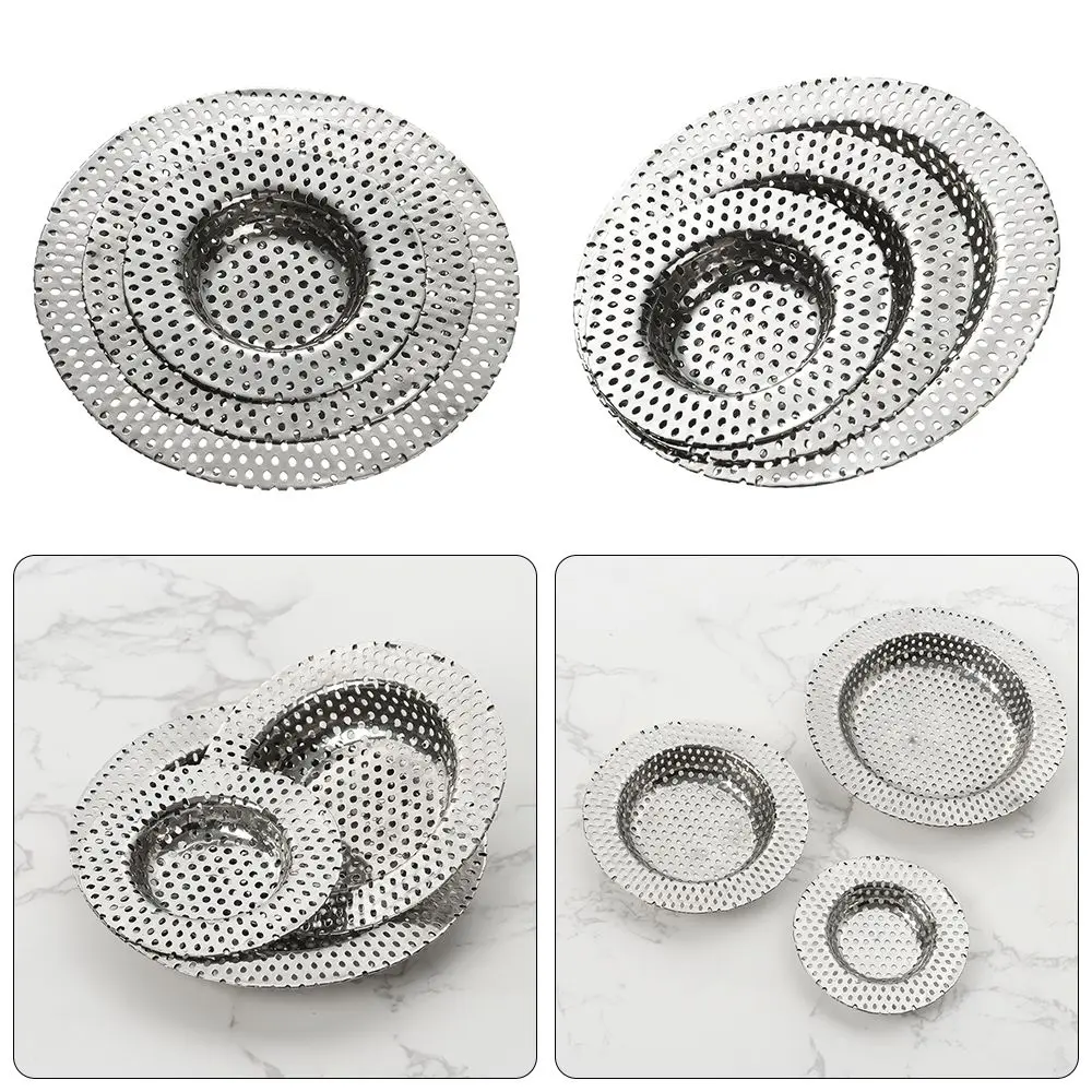 Stainless Steel Kitchen Sewer Hair Clean Up Shower Waste Catcher Mesh Trap Sink Strainer Drain Filter