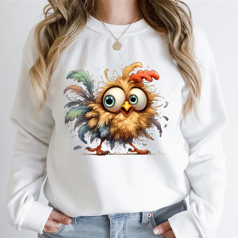 Flower Fashion Chicken Print Sweatshirts Men Women Fashion Funny Chicken Graphic Sweatshirt Hoodie Unisex Cute Chickens Hoodies