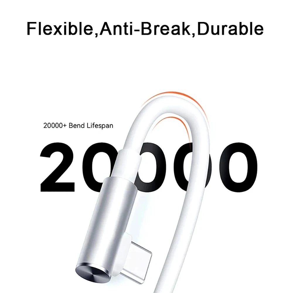 120W/40W USB To Type C Fast Charging Phones Cable,Elbow USB-C High Speed Data Cord,1m/1.8m Quick Charging Universal Cable Wire