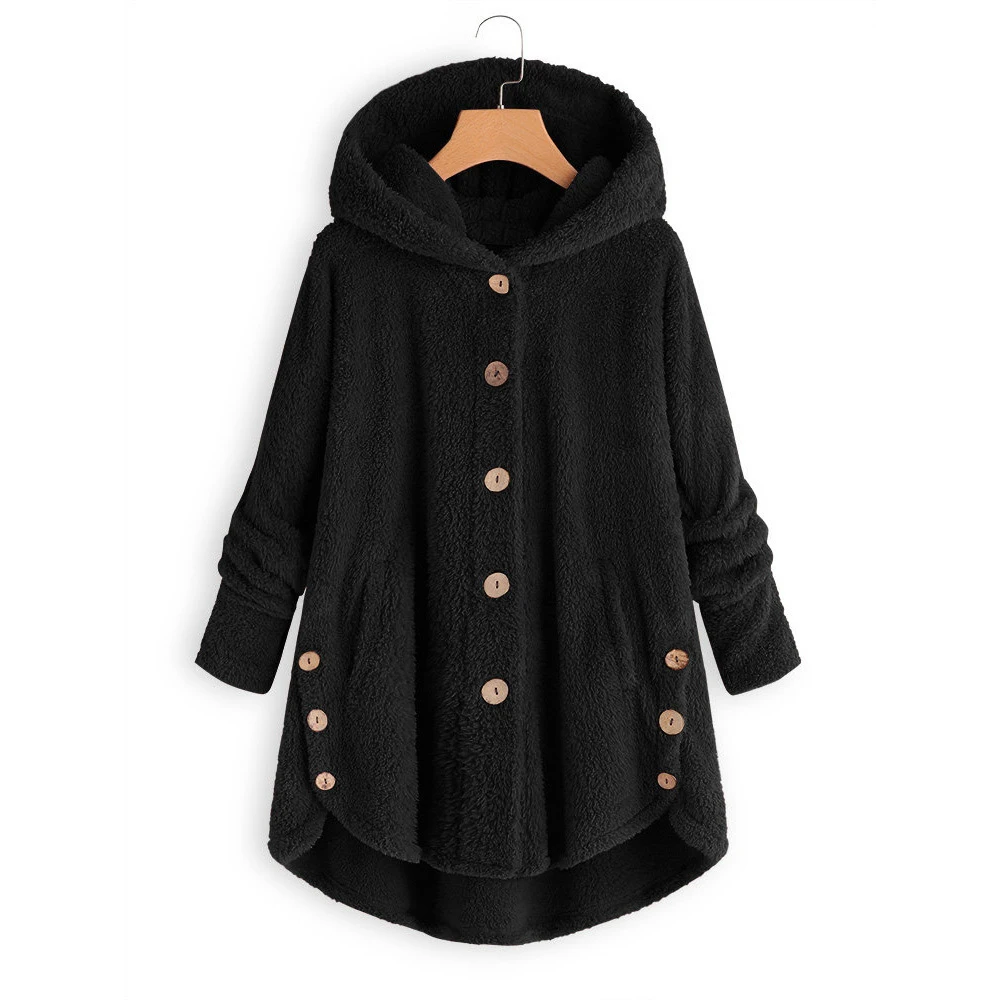 Women's Teddy Bear Fleece Hooded Winter Jacket Hoodies Jumper Sweatshirt Tops Clothing Plus Size 2023