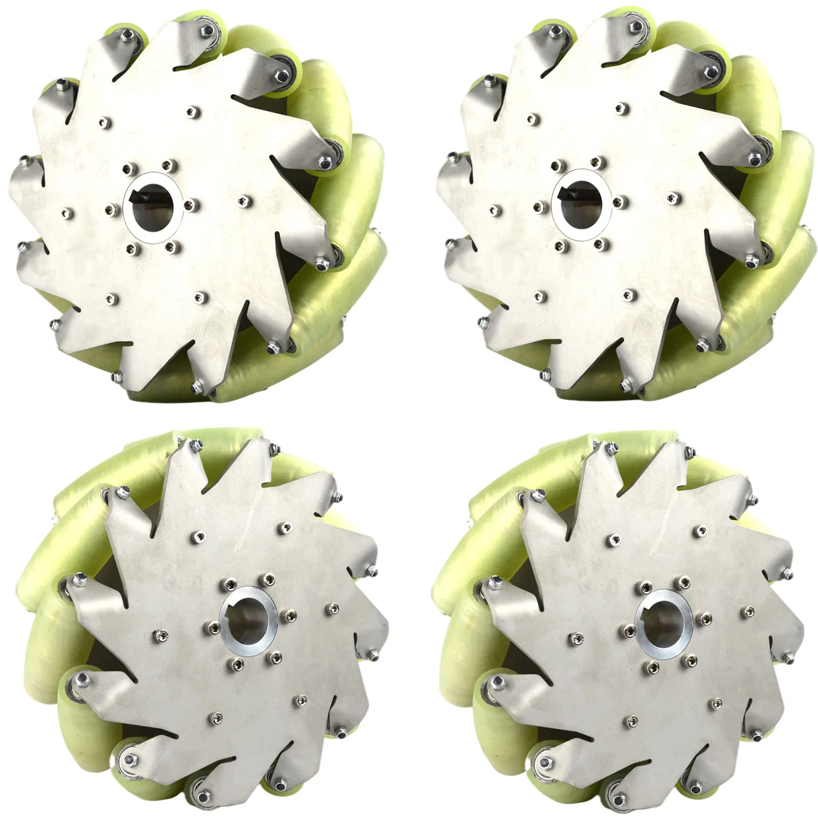 254mm(10inch) Heavyduty Industrial Mecanum Omni Wheel With PU Roller(Load Cacipity 500KG) Set Of 4 robot  wheels(14197)