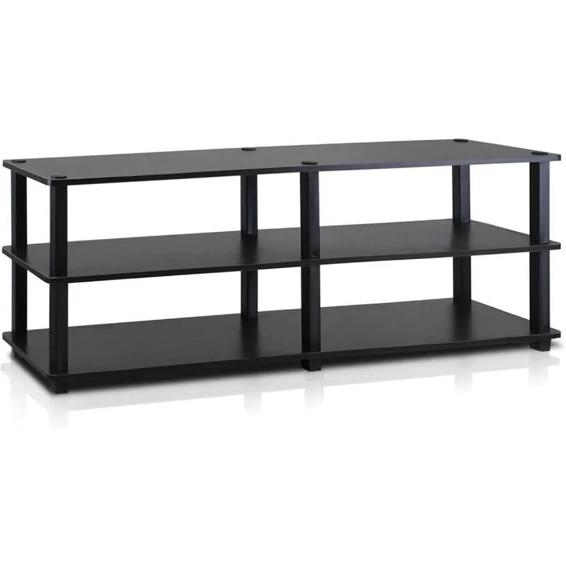 

Turn-S-Tube No Tools 3-Tier Entertainment TV Stands, Espresso/Black