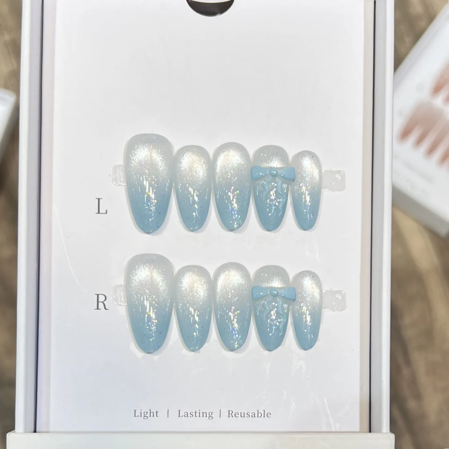 

10 шт. накладных ногтей телесного цвета овальной формы ручной работы с декором в виде вишневого банта, французский дизайн, накладные ногти для маникюра, наборы для маникюра в оттенках румян