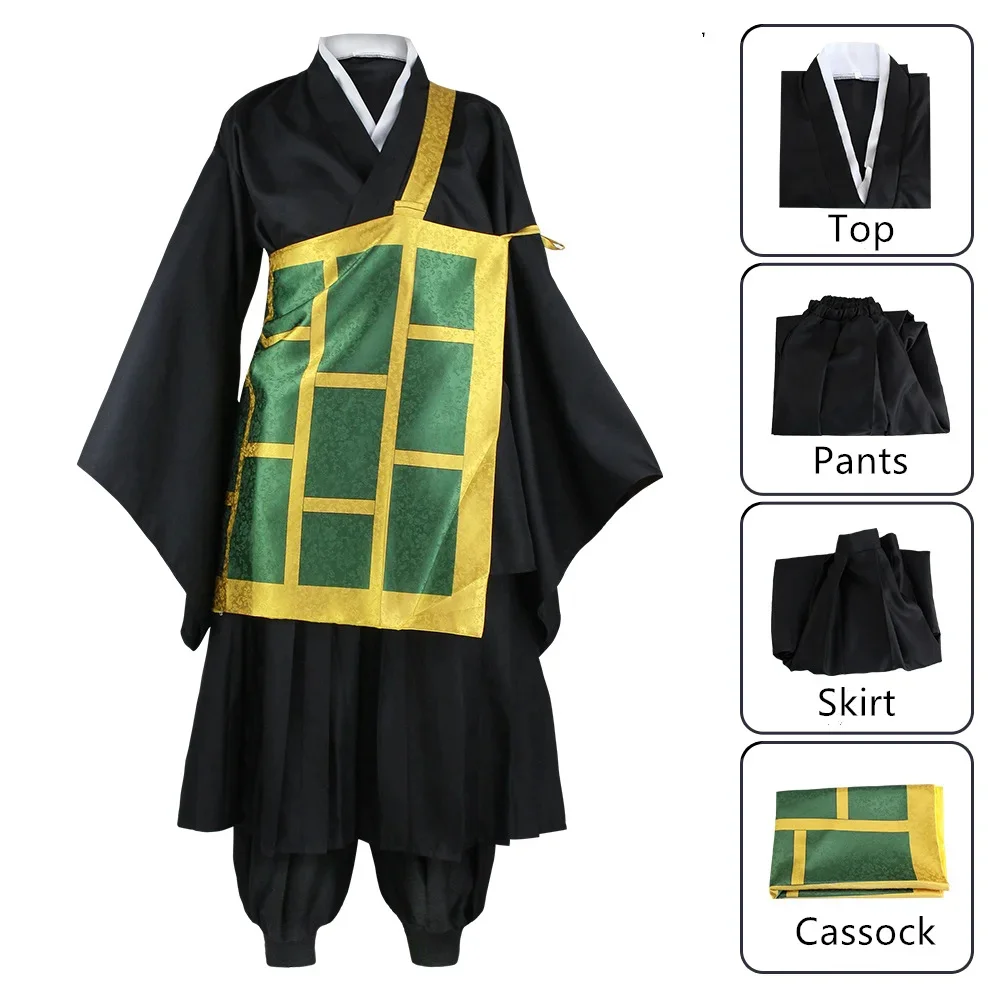 Anime Jujutsu Geto Suguru Cosplay Kaisen Kostuum Zwart Blauw Kimono School Uniform Anime Clothe Halloween Kostuums Voor Vrouwen Man