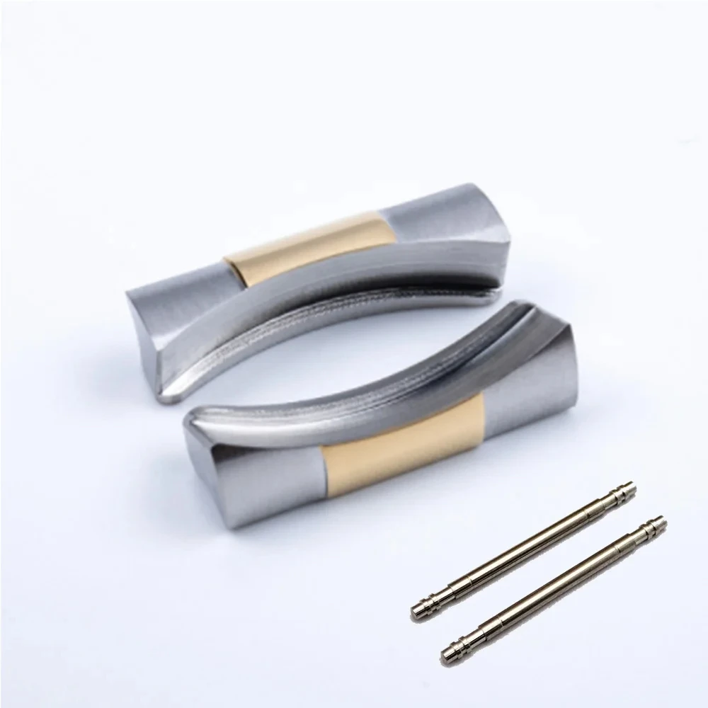 20mm 21mm Curved End Link Endlink For Watchband For Watch Band Rubber Leather Strap Seamless Connection Watch Accessories