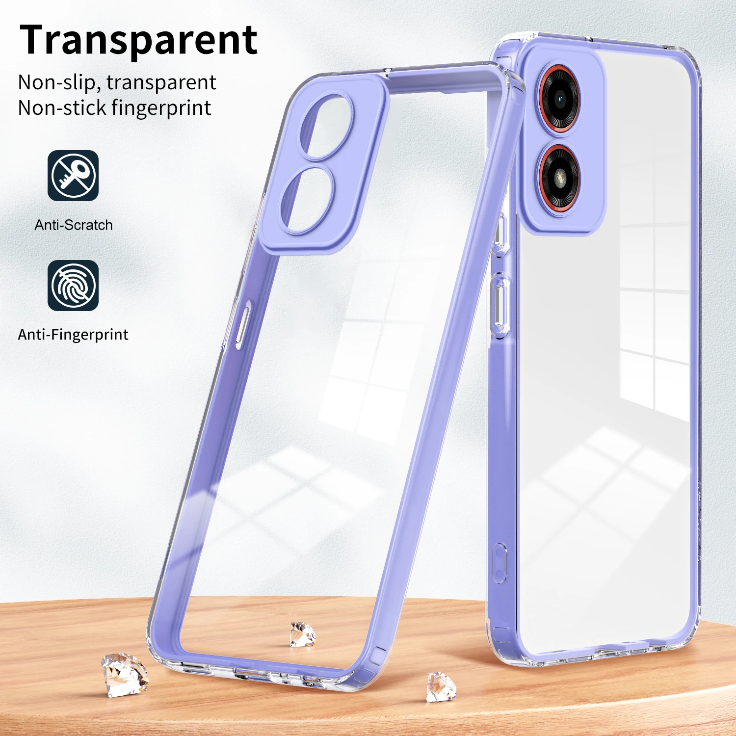 Clear Case for Motorola Moto G04 G24 3 IN 1 Frame Camera Silicone Protection Phone Cover MotorolaG04G24 XT2421-2 XT2423-1 Coque