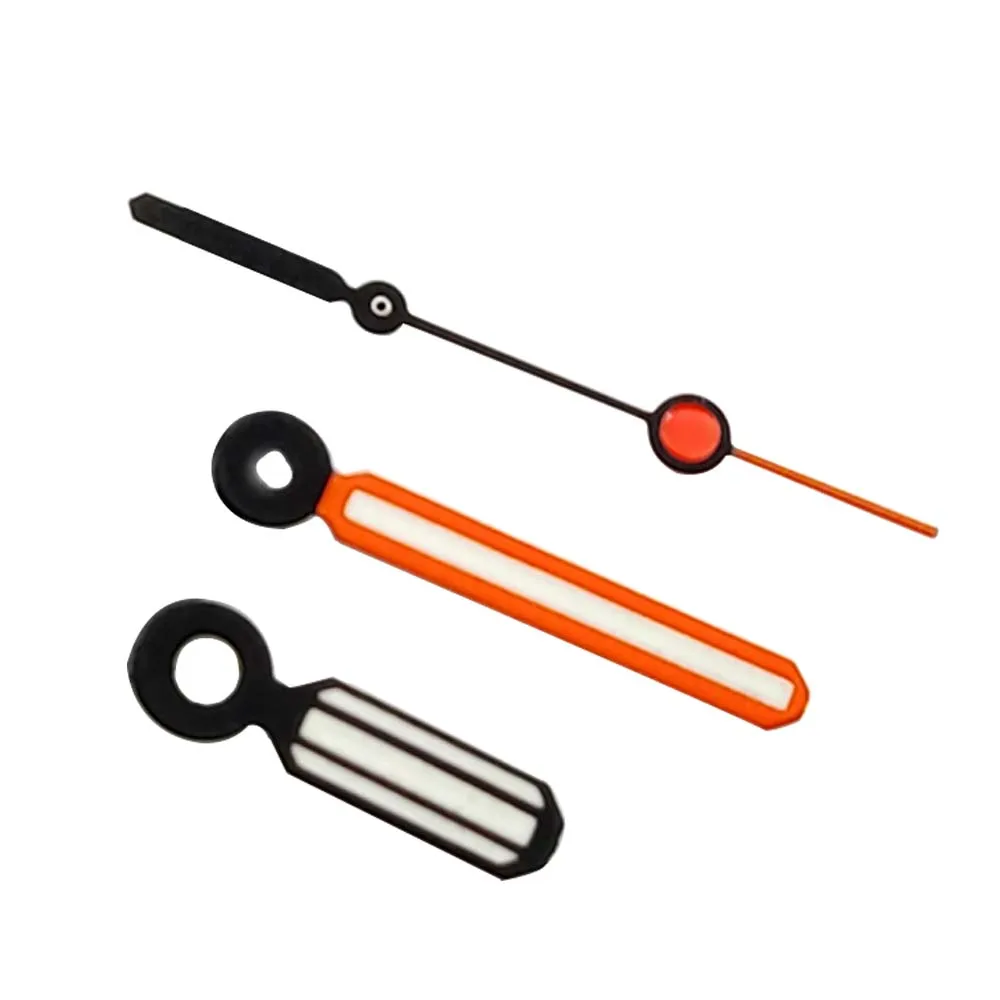Großhandel Schwarz-Orange Uhrzeiger mit grüner Leuchtfunktion für NH35 NH36 Uhrwerk-Zubehör – Detail 2