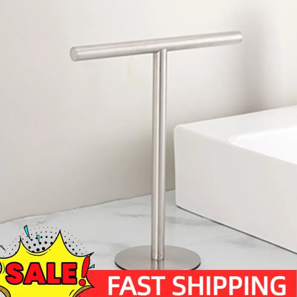 

Держатель для полотенец из нержавеющей стали, напольный, Т-образный, с утяжеленным основанием, для ванной, кухни, раковины, столешницы