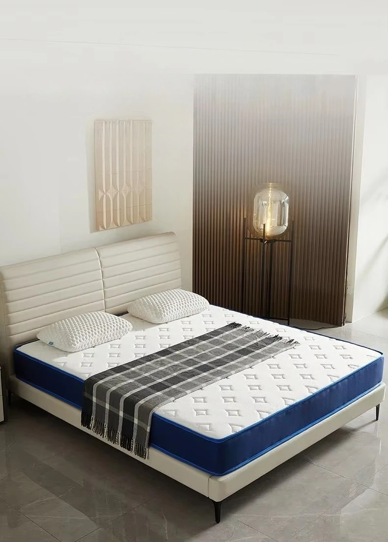 fo-Compressed Roll Mattress Memory Foam Blue Box Super Soft Independent Pocket Spring 20cm Folding！