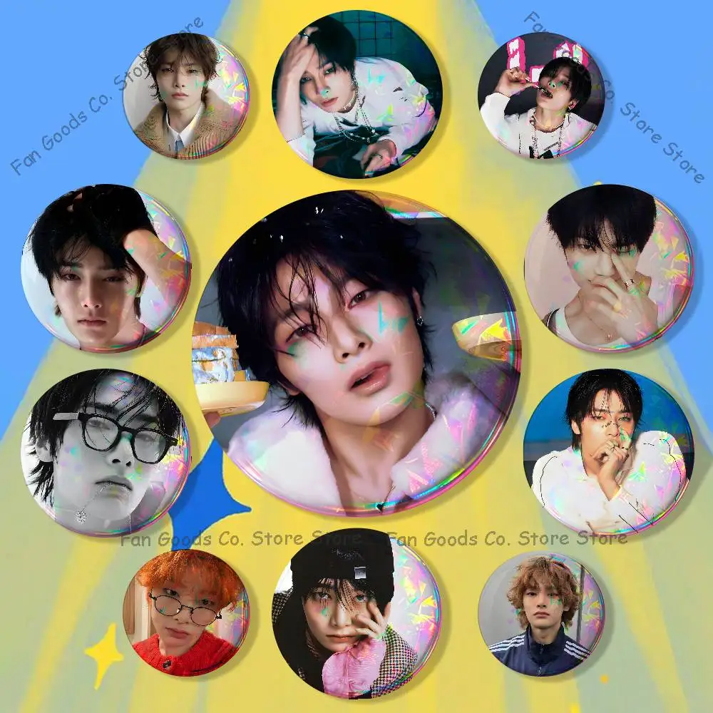 Kpop SKZ I-I.N 22mm,32mm,42mm,58mm,75mm Round Badge Brooch for Various Clothing Backpacks Jewelry Accessories Gift