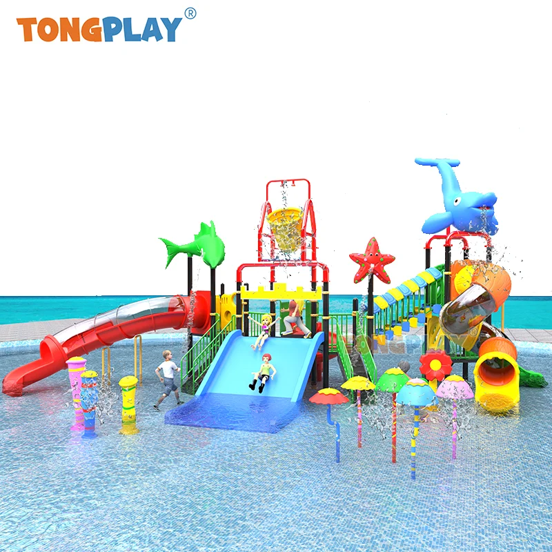 Commercial Water Playground Equipment Plastic Spray Park Equipment Manufacturer Water Park Water Slide