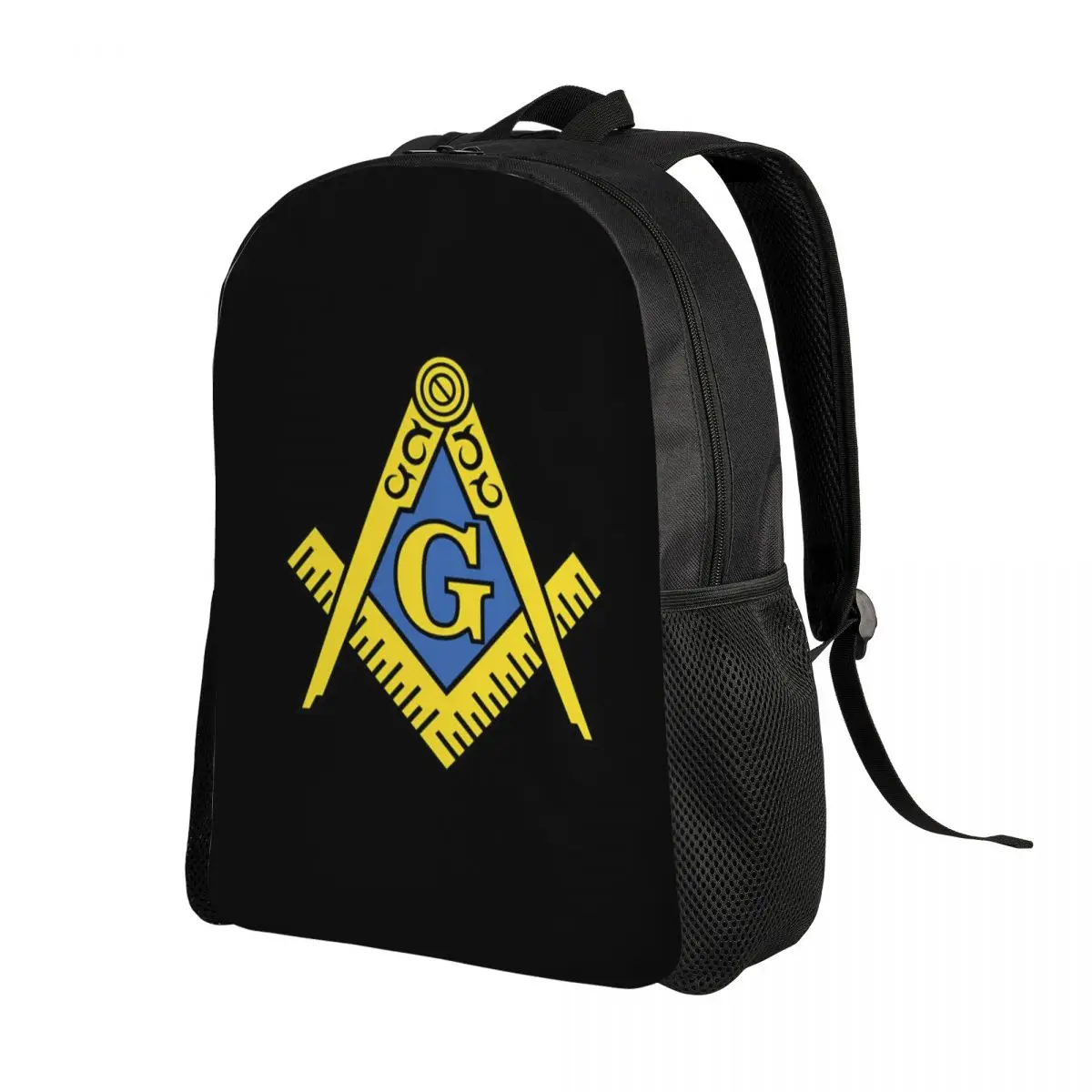 Freemason Masonic Backpack Daypack Large Capacity Boys Girls BookBag School Bag Shoulder Bags for Men Women