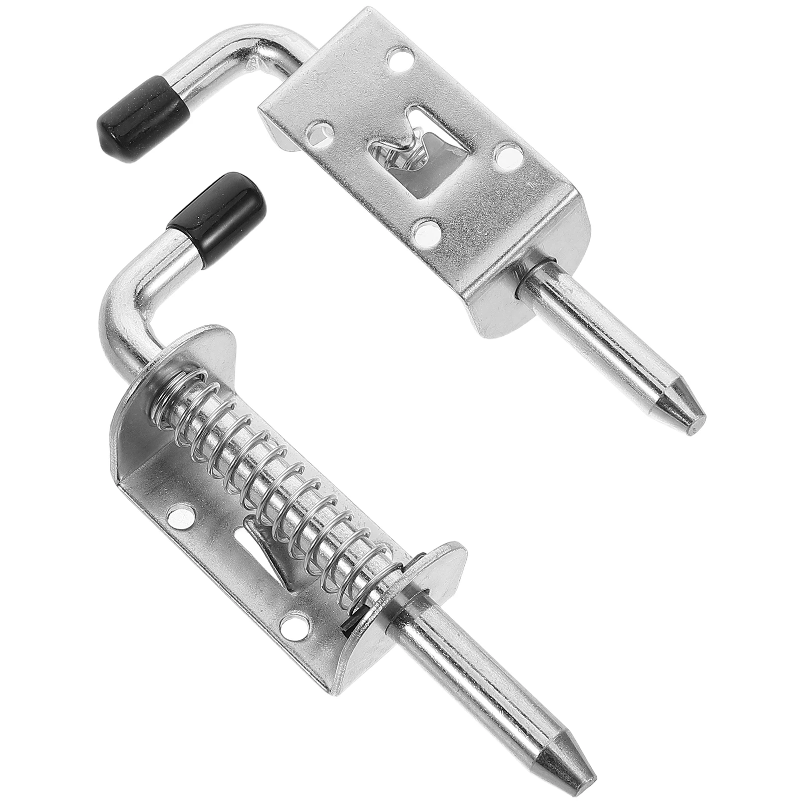 

2pcs Heavy Duty Iron Spring Latch Pins Cabinet Door Locking Clips Mechanical Hinge Safety Hardware Durable Fast Installation