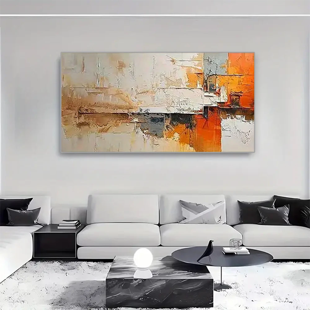 

Large Modern Handpainted Abstract Oil Paintings On Canvas High Quality Gold Wall Art Picture For Entryway Home Decor Living Room