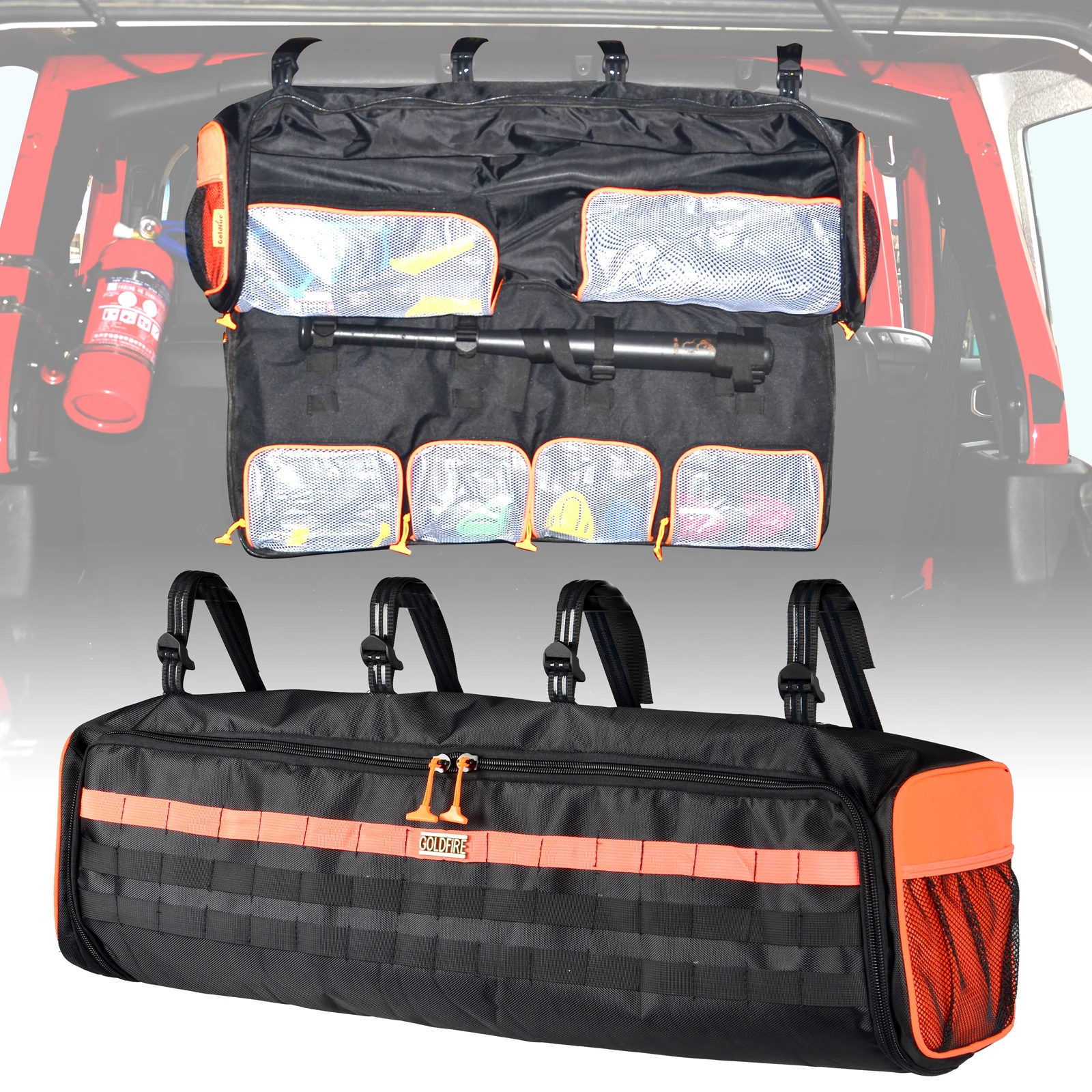 

Jeep Wrangler Roll Bar Storage Bag Organizer Car Tools Bags Truck Tool Kits Holder Fits for 1987-2020 LJ TJ JK JL Accessories