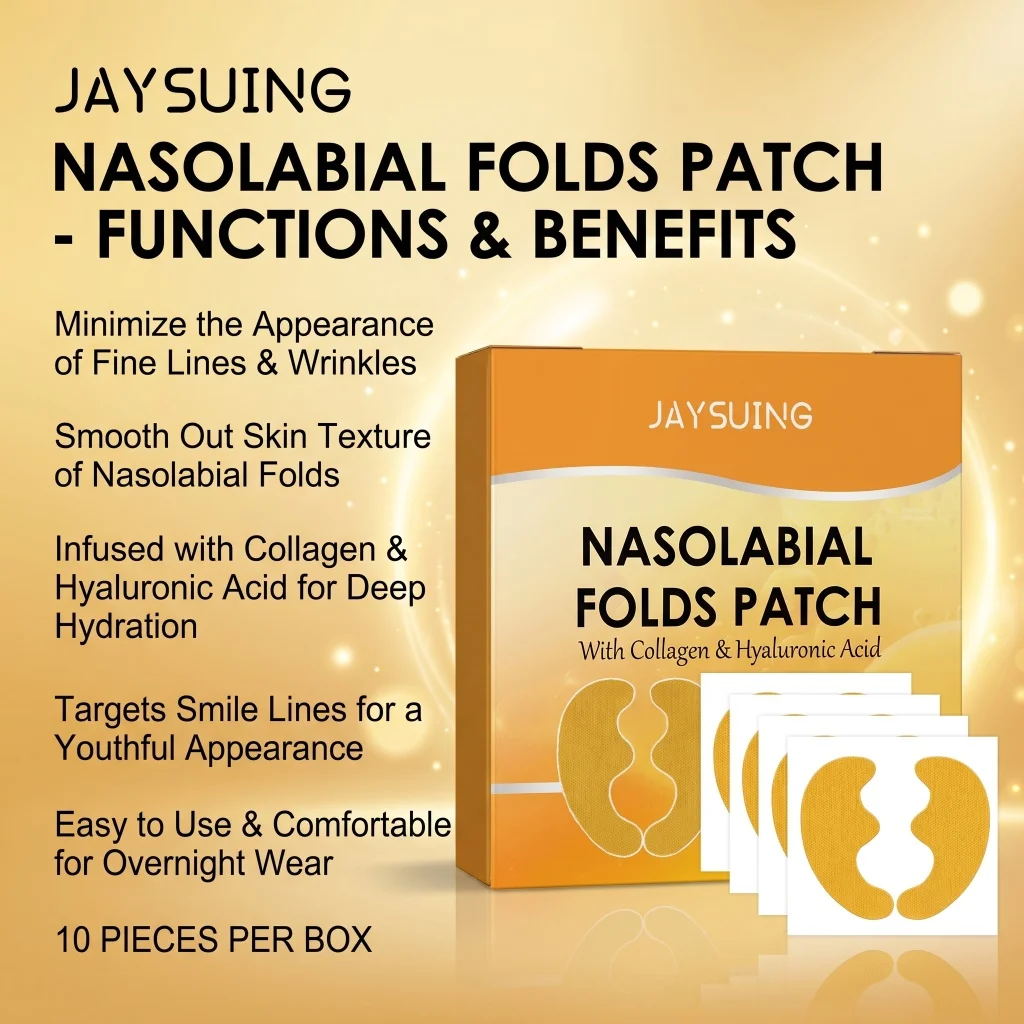 Nasolabial Fold Sticker Mask With Collagen Hyaluronic Acid Deep Nourishing Hydration Firming Lifting Smooth Facial Fine Lines