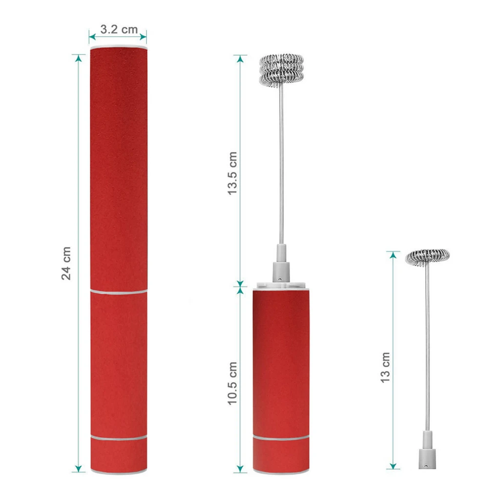 Stainless Handheld Electric Milk Frother Coffee Whisk Egg Mixer Blend