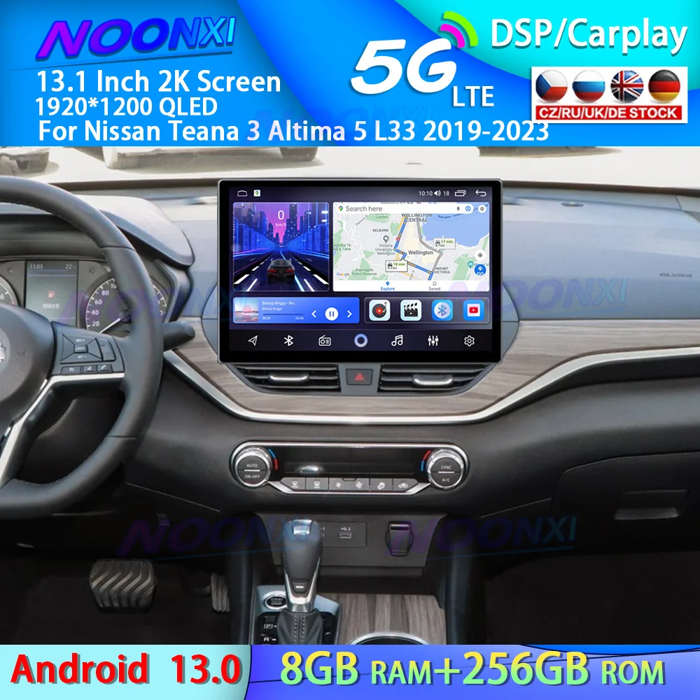 

QLED 2K Screen Android 13 For Nissan Teana 3 Altima 5 L33 2019-2023 Car Radio DVD Multimedia Player GPS Navigation 2 Din Carplay