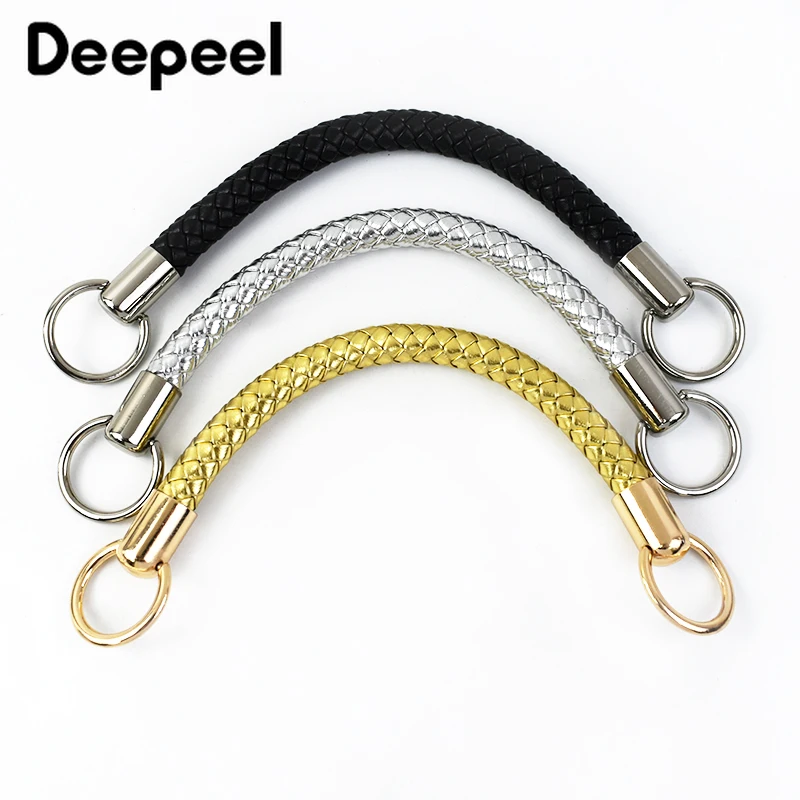 2Pcs Deepeel 25/40/50cm Fashion Leather PU Woven Bags Handle Women\'s Shoulder Bag Handbag Strap Purse DIY Replace Accessories