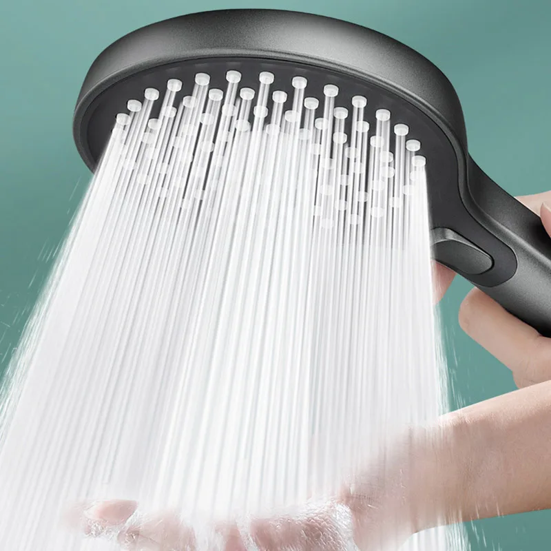 

Three-speed Round Star-filled Booster Shower Head Large Panel Handheld Shower Head Home Bath Shower Set