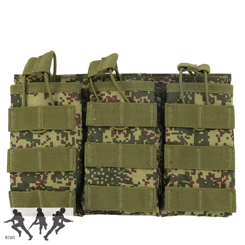 Tactical Triple Magazine Bag Field vest Single Double Molle Accessory Bag AK /M4 Storage Bag Interphone Bag EMR